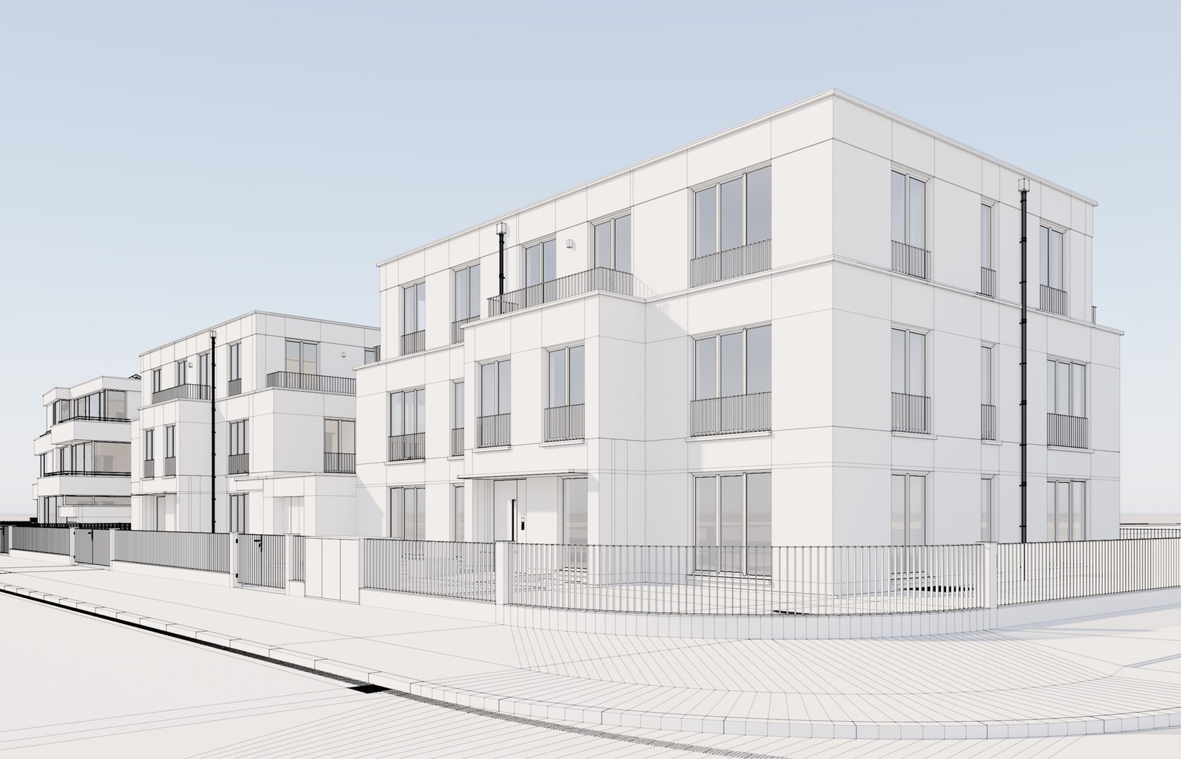 Modern City Villas 3D model https://p.turbosquid.com/ts-thumb/se/Klb4Iv/qn/moderncityvillas_cam02_clay/jpg/1707312557/1920x1080/fit_q87/d5be5b54816e3d8a3ba9910b2491f8d06b78a39c/moderncityvillas_cam02_clay.jpg