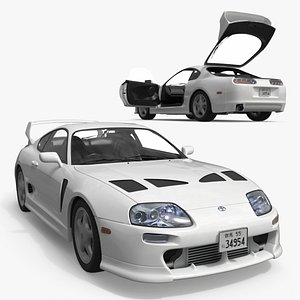 Toyota Supra 3000GT TRD Vented Hood Edition White Rigged