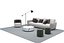 Stoffsofa-Set