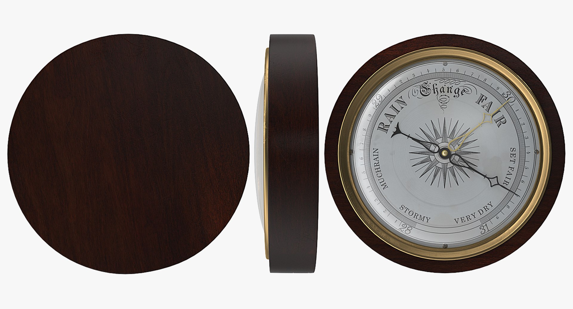 Antique Barometer 3D Model - TurboSquid 1291411