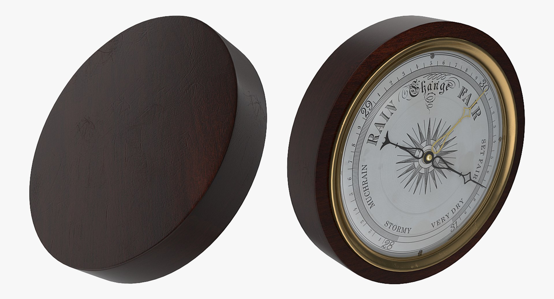 Antique Barometer 3D Model - TurboSquid 1291411
