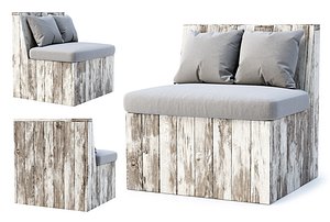 3D Eric Wooden Garden Chair