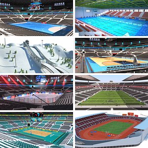 olympic park venues collecition 3D model