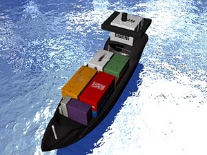 c4d cargo ship