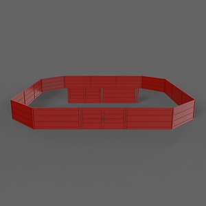 3D PBR Gate and Fence 2