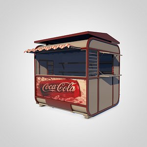 3d model of kiosk shop store