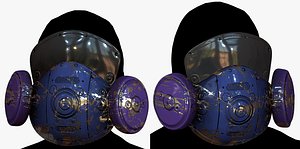 Gas mask respirator scifi mode model