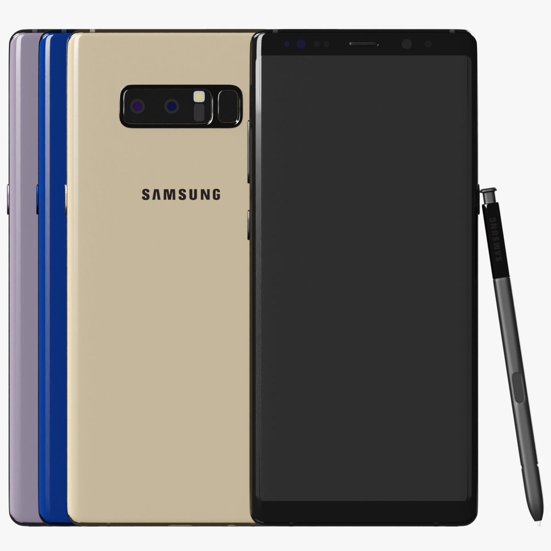 Samsung Galaxy Note 8 All Colors 3D Model - TurboSquid 2051064