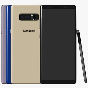 Samsung Galaxy Note 8 All Colors 3D model