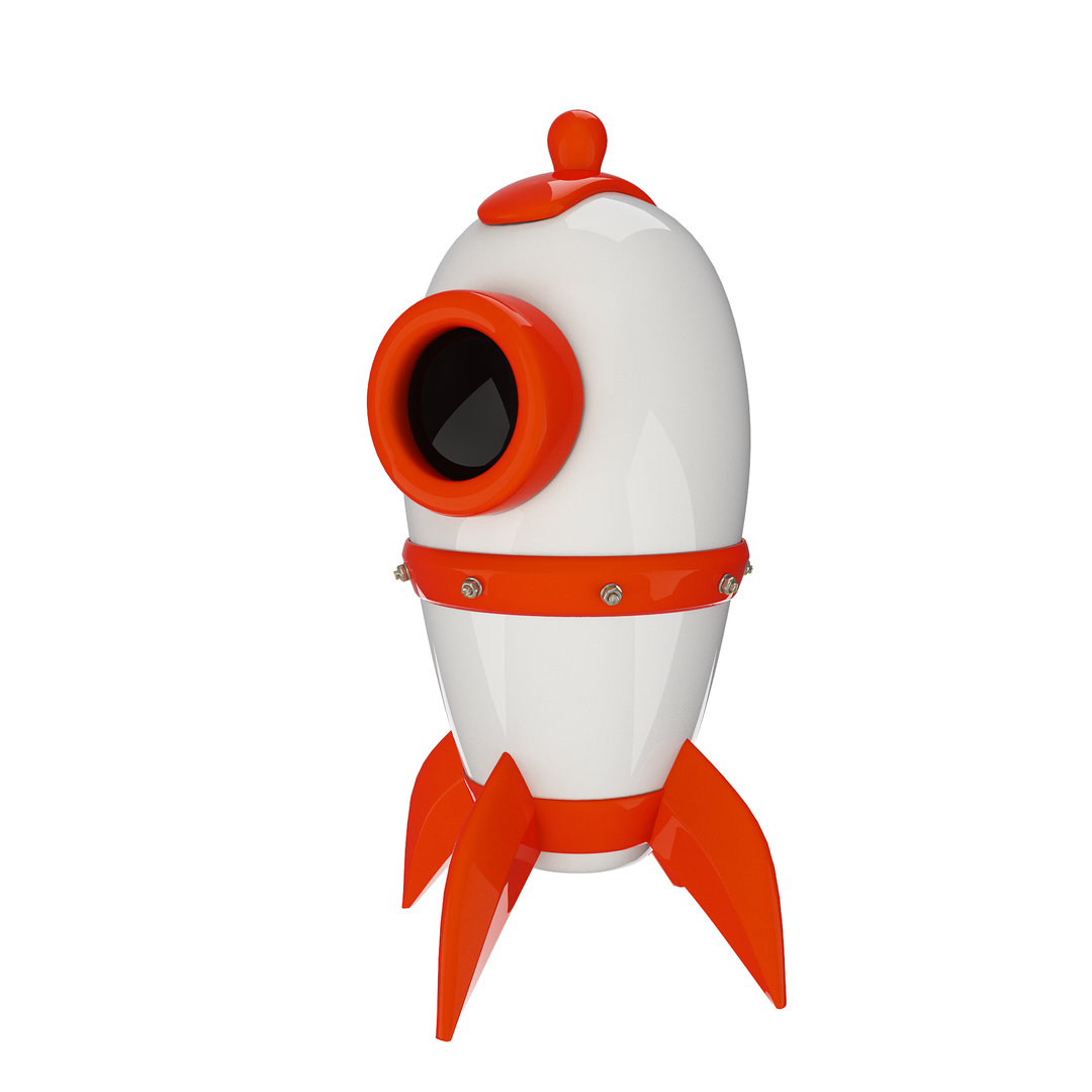 Cartoon space rocket 3D model - TurboSquid 1632373