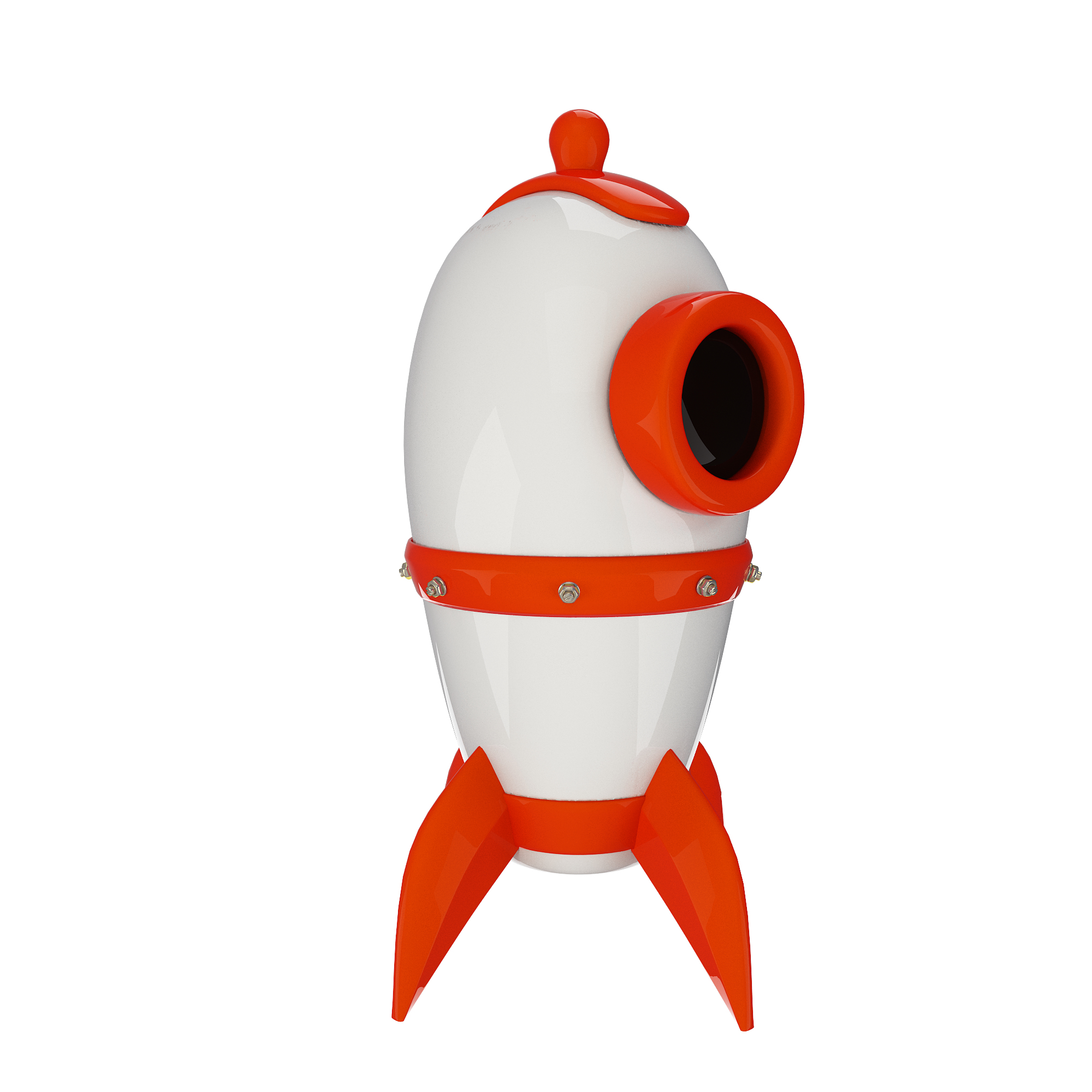 Cartoon space rocket 3D model - TurboSquid 1632373