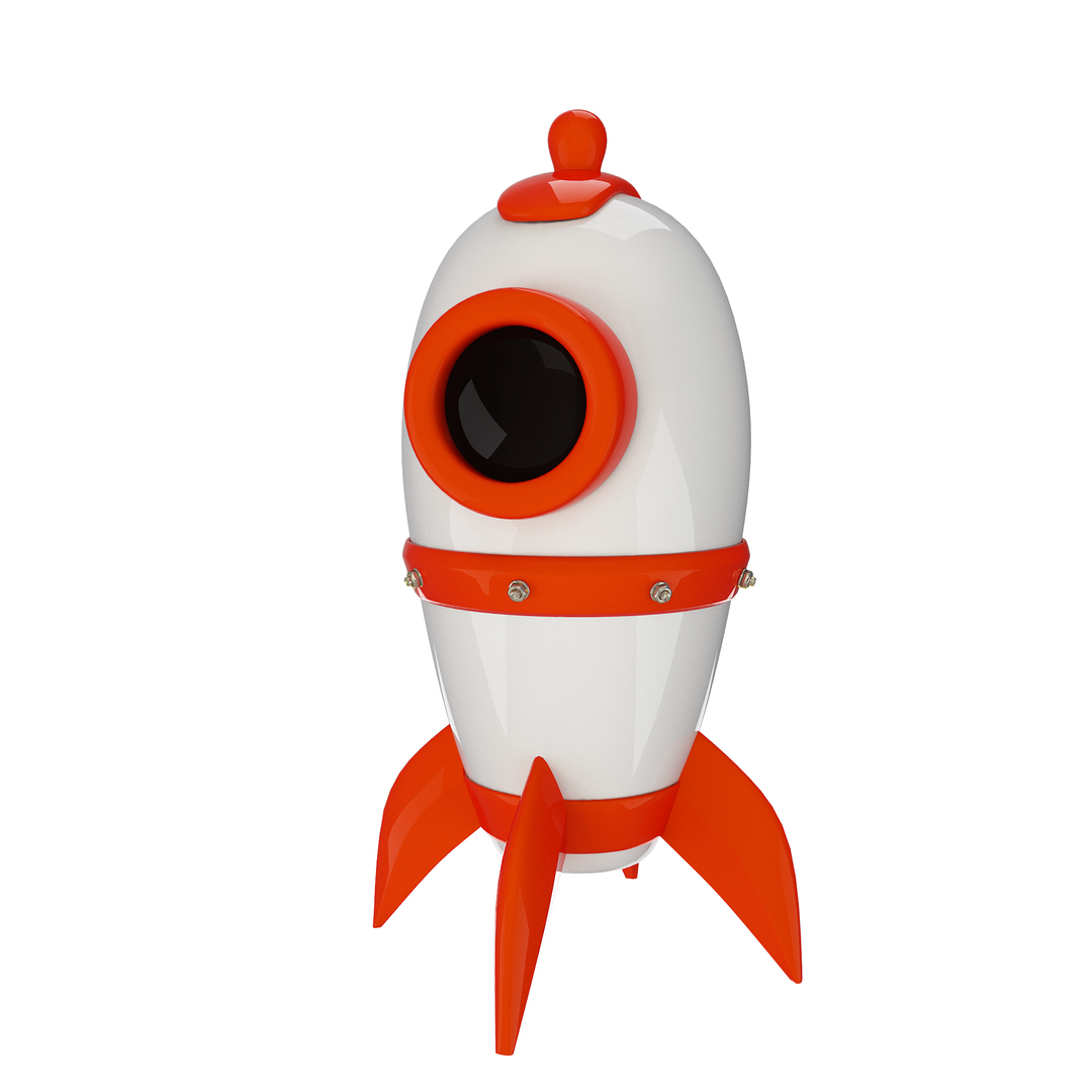 Cartoon space rocket 3D model - TurboSquid 1632373