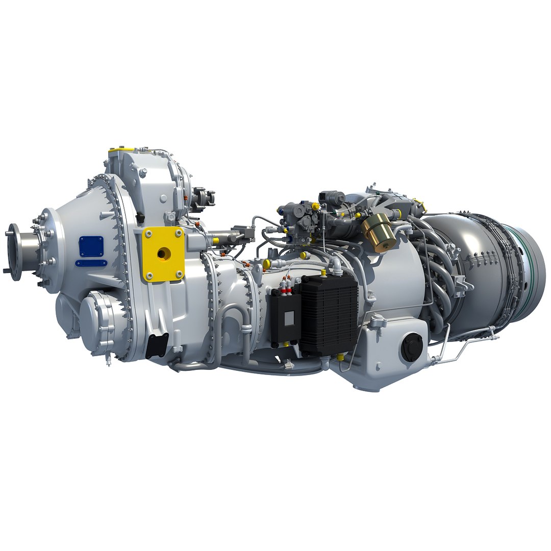 Pratt Whitney Canada Pw100 3d Model