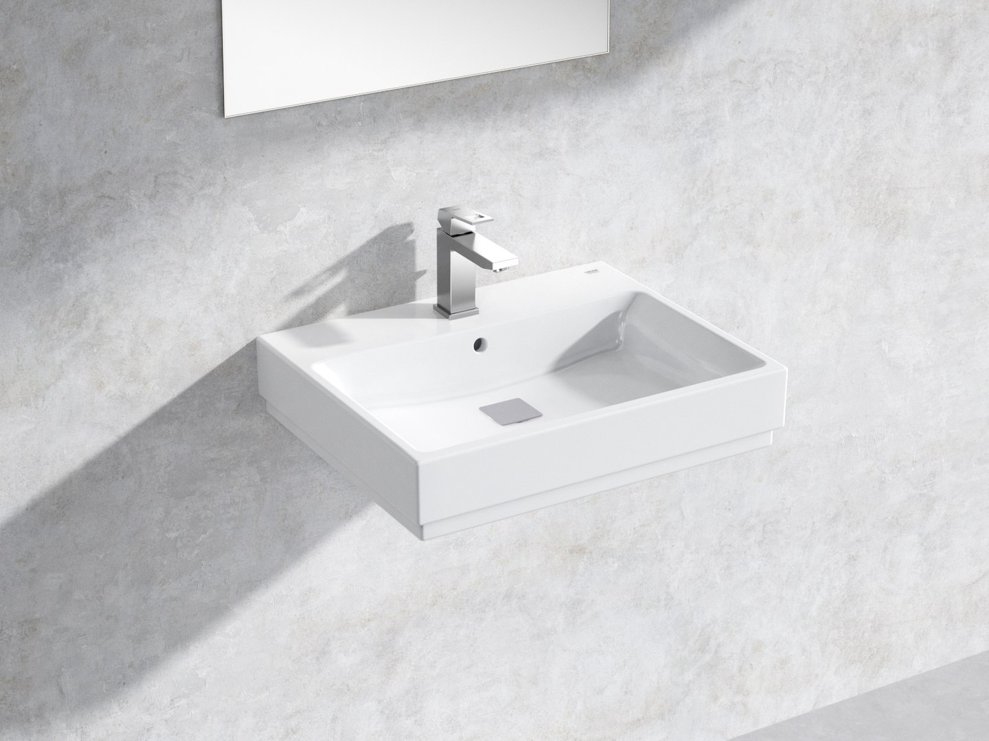 Eurocube Wall-hung Basin 60 3D Model - TurboSquid 1389482