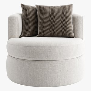 Lottie swivel armchair 3D