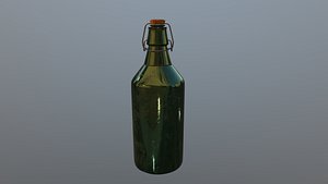 3D Glass Water Bottle