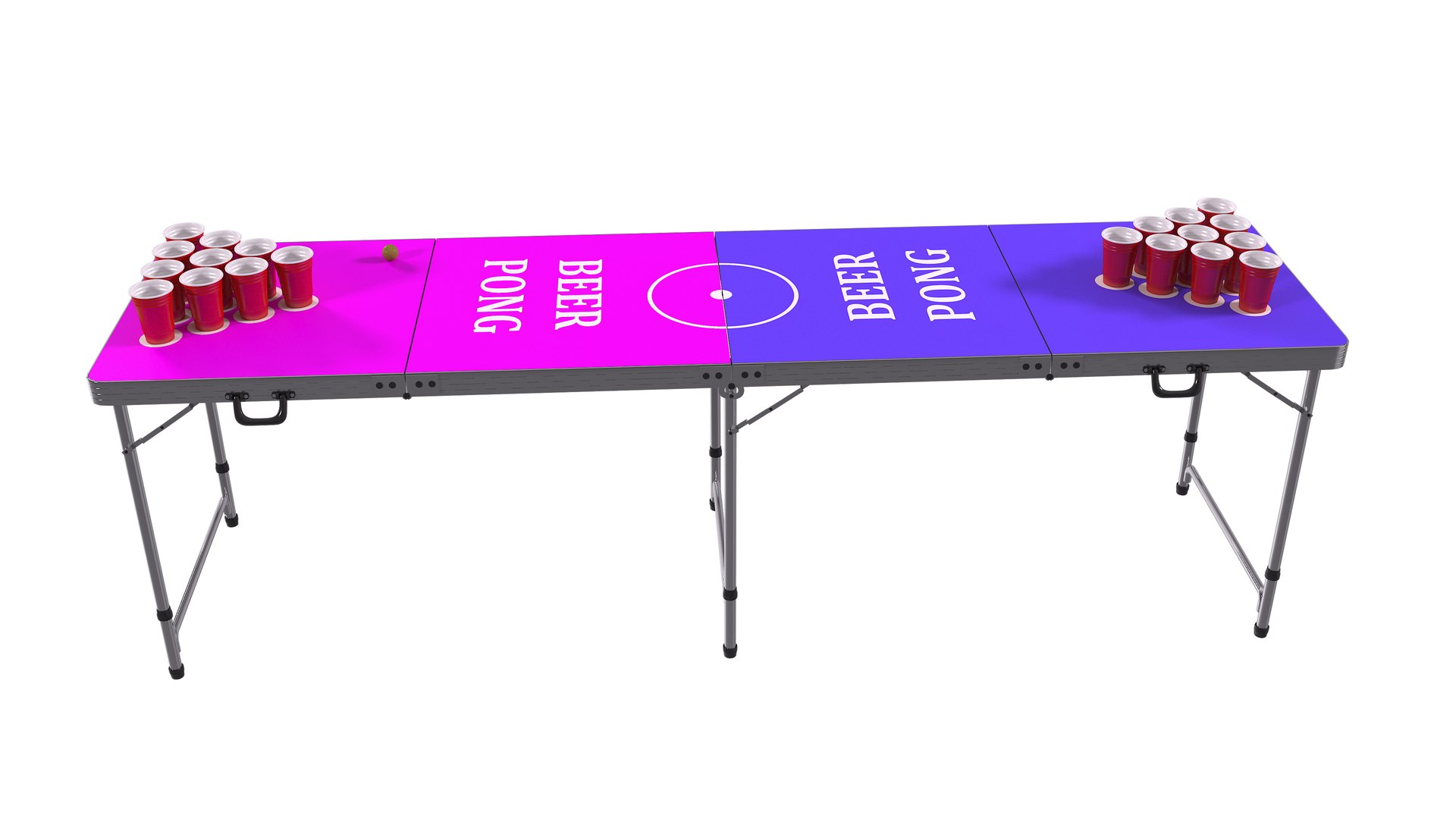 3D Model Cup Pong Foldable Table - TurboSquid 1835035