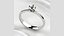 Anillo de oro con diamantes de 4 mm con puntas en forma de corazón