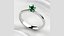 Anillo de oro con diamantes de 4 mm con puntas en forma de corazón