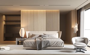 Modern bedroom 1 3D model