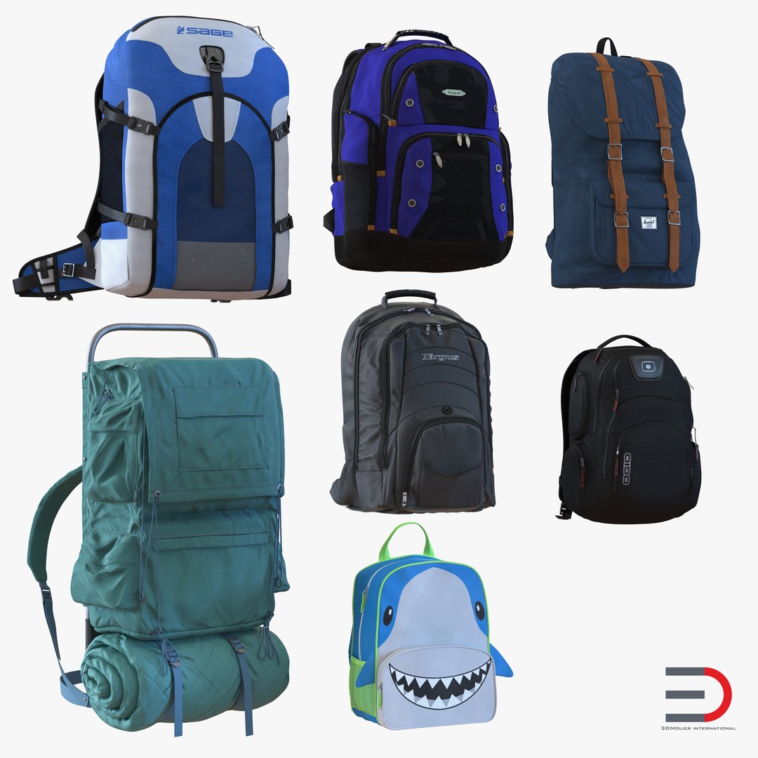 Backpacks 3D Models Collection 3 3D model preview
