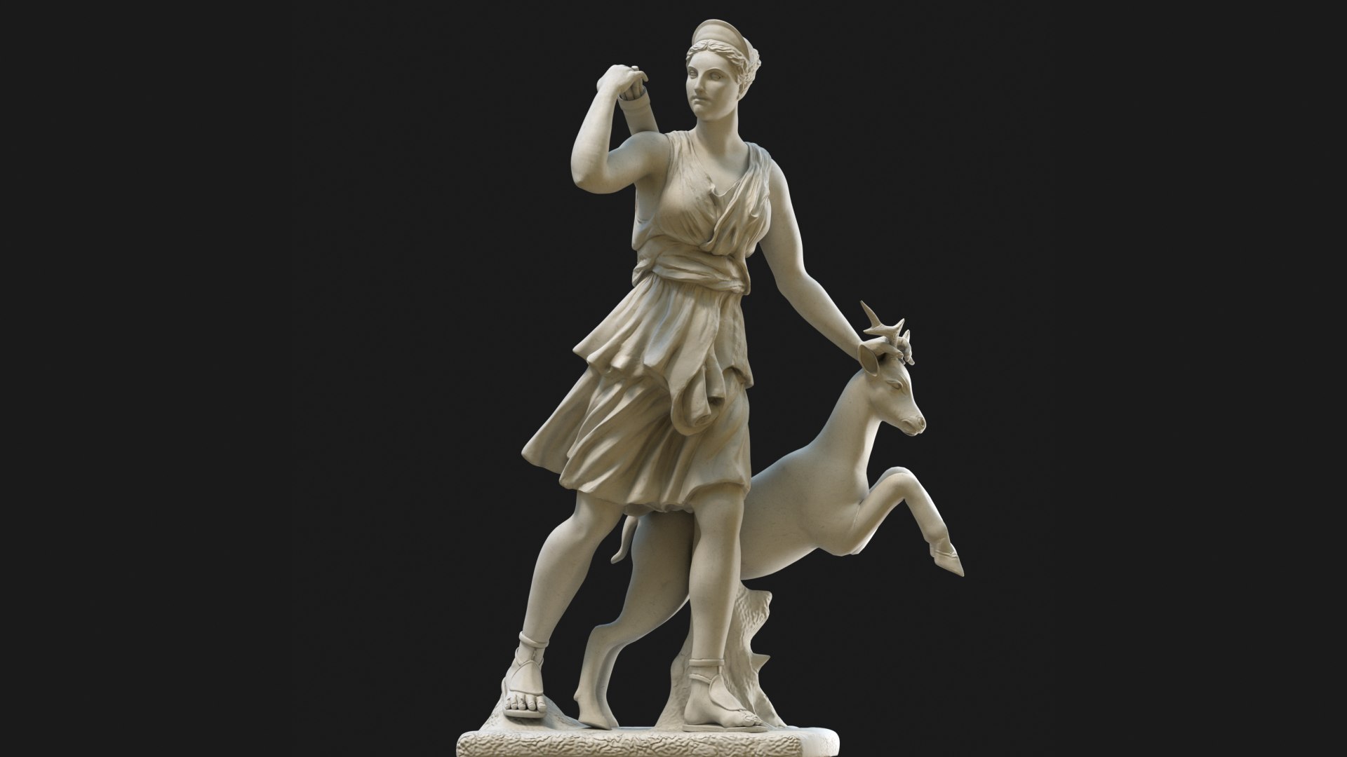 Diana Deer Sculpture Model - TurboSquid 1781248