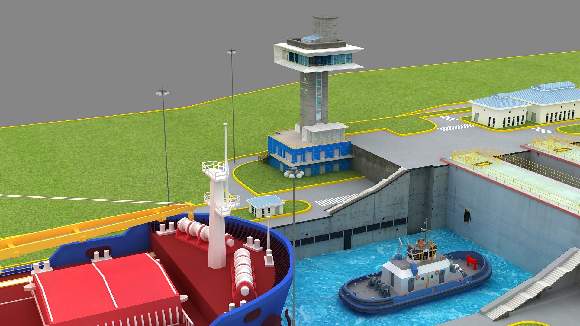 3D Agua Clara Locks - Panama Canal 3d Model Model - TurboSquid 2331819
