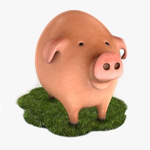 3d max cartoon pig