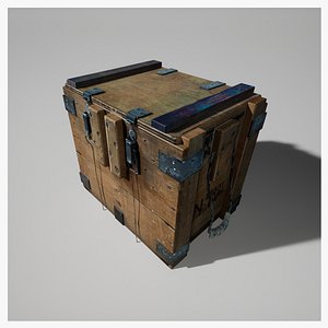 3D Wooden Chest Grenade Box