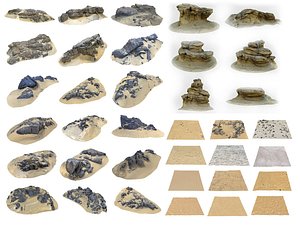 Epic Cliff  Desert Dune Terrain Mega Pack - 36 Scanned Assets