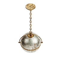 Gilded Iron with Mercury Globe Eugenia Elegant Pendant