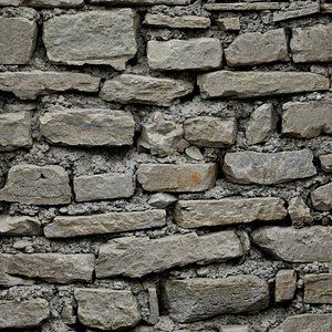old stone wall raw model