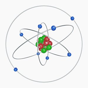 3D model Atom Planetary Model - Bohr