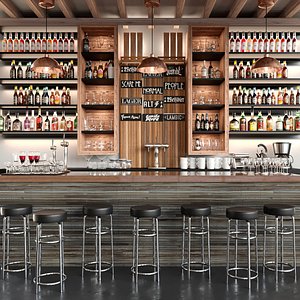 3D bar alcohol model