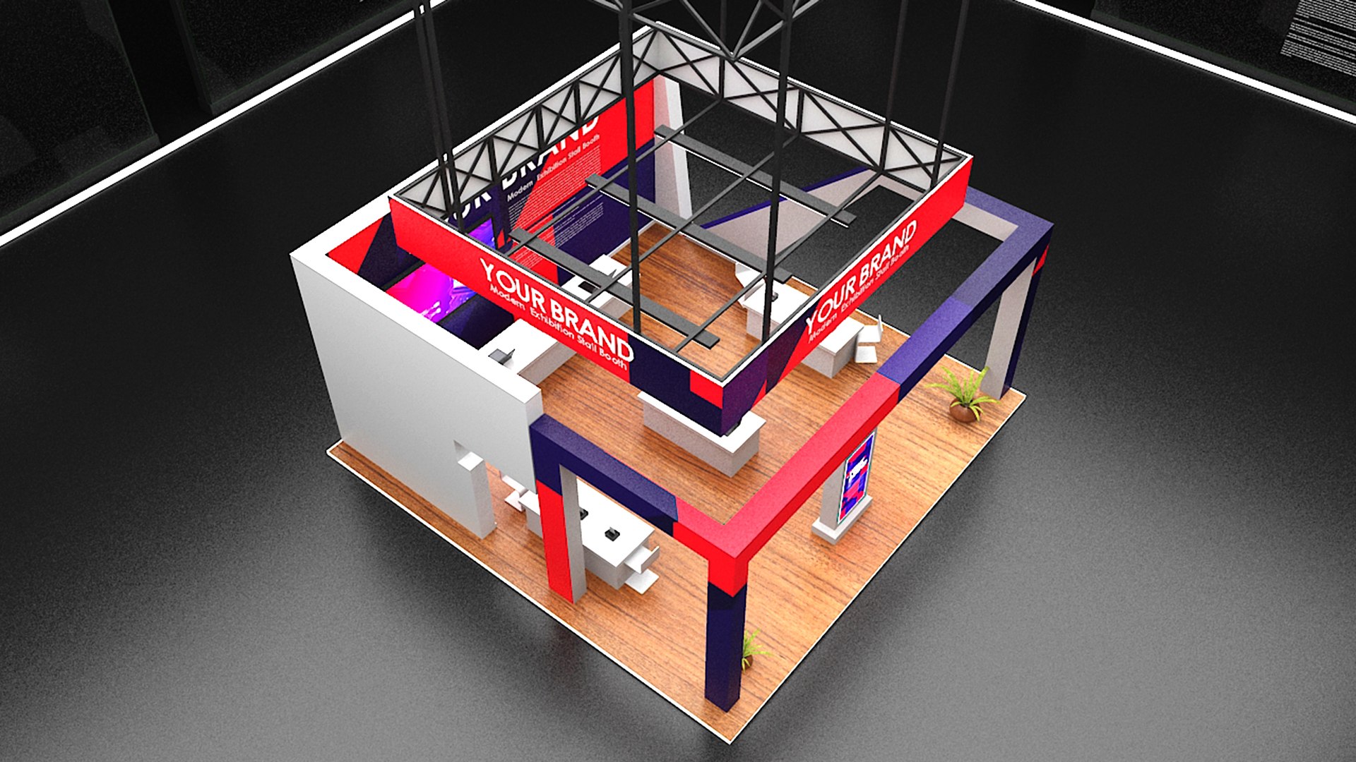 3D Modern Exhibition Stand Trade Show Booth 6 in1 Collection model https://p.turbosquid.com/ts-thumb/sf/Wx683r/eJ/9/jpg/1788097649/1920x1080/fit_q87/d0eb0ee231603f73b4decb90841105e93cdf2aa1/9.jpg