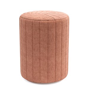 Padded stool with visible seams JIMI model