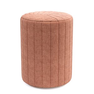 Padded stool with visible seams JIMI