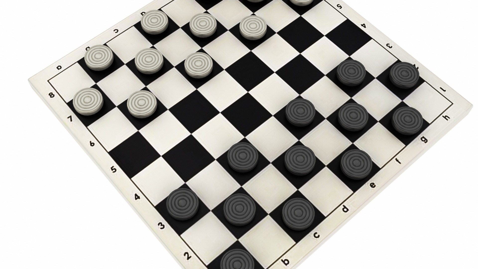 3D model draughts chess board - TurboSquid 1503682