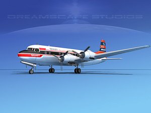 propellers douglas dc-6 3d model