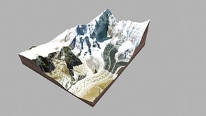 Mountain landscape Chomolungma Mount Everest