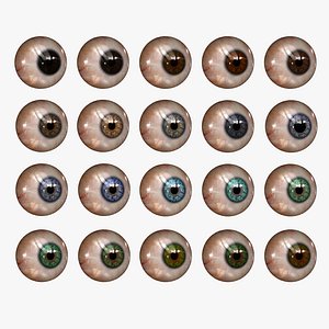 Eyes collection 20 colors 4k textures Real-time 3D model