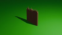 Low Poly Palisade 200 cm rendom 2