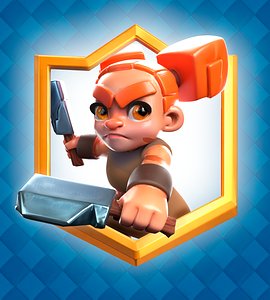 Clash Royale Berserker Card 3D model
