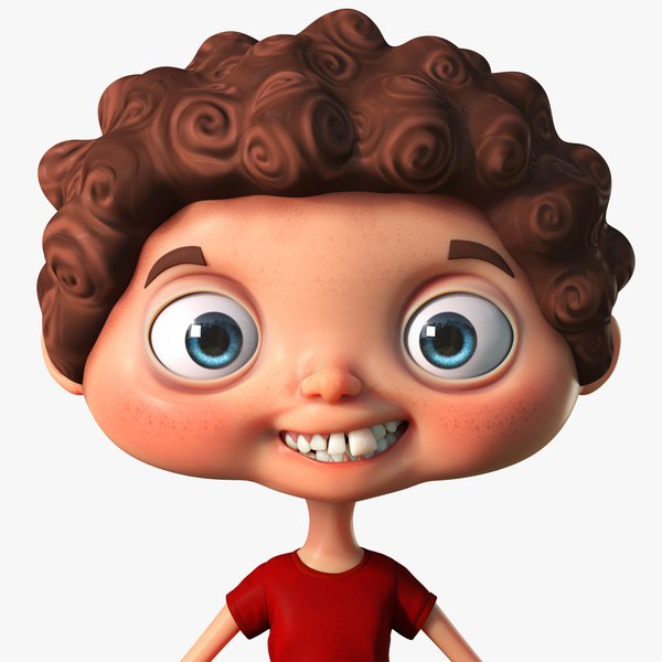 3D Billy Cartoon Boy model