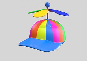 colorful cartoon cap 3D model