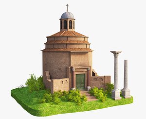 3D Temple of Romulus Roman Forum model