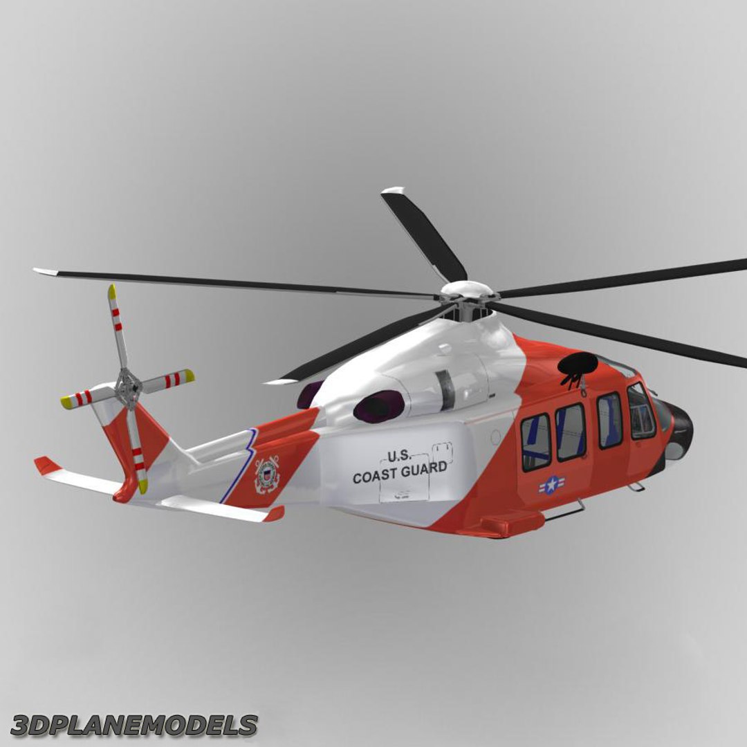 3dsmax Agusta Westland Aw-139 Coast Guard