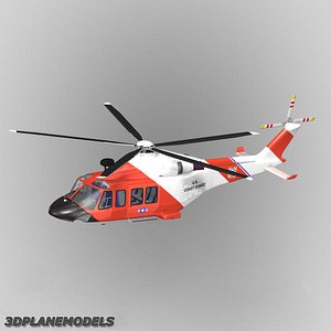3dsmax agusta westland aw-139 coast guard