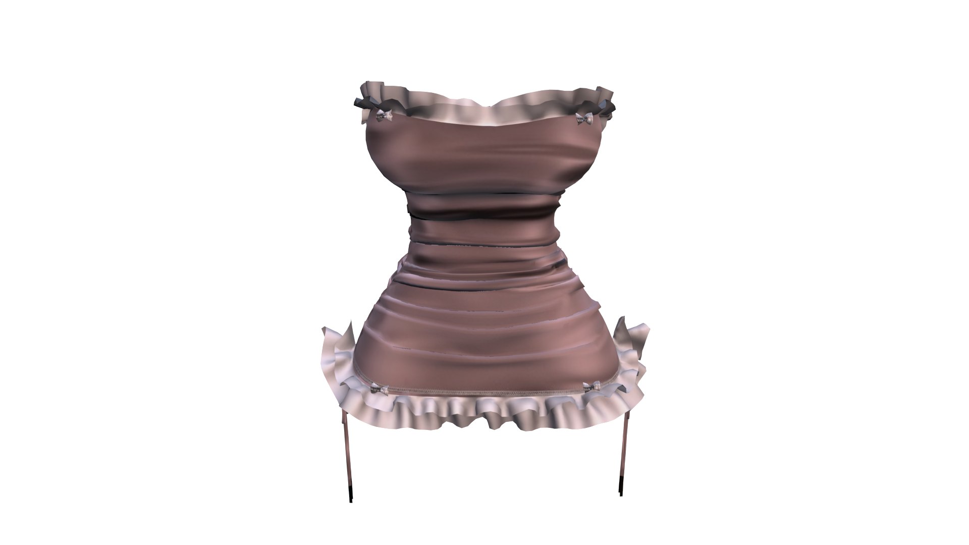 3D Ruffle Dress 3D Model Low Poly - TurboSquid 2284977