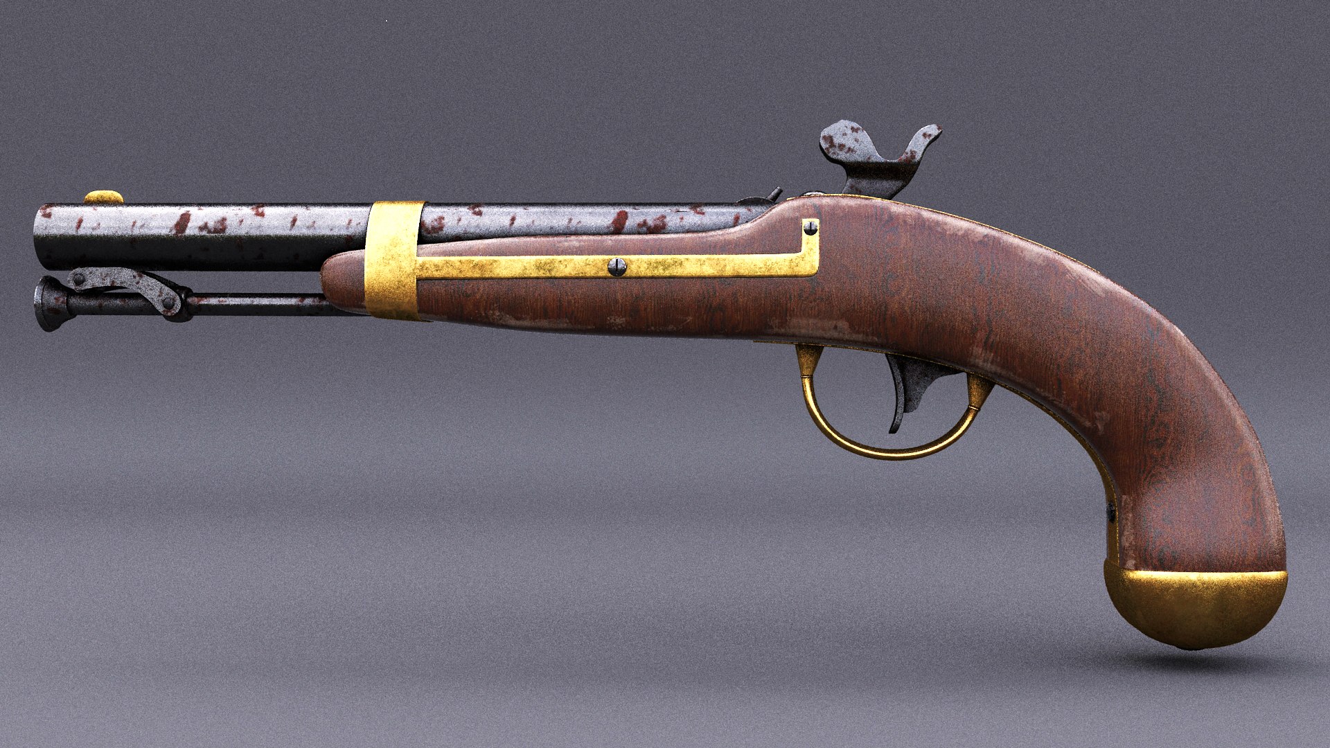 Gun Flintlock 3D Model - TurboSquid 1279853